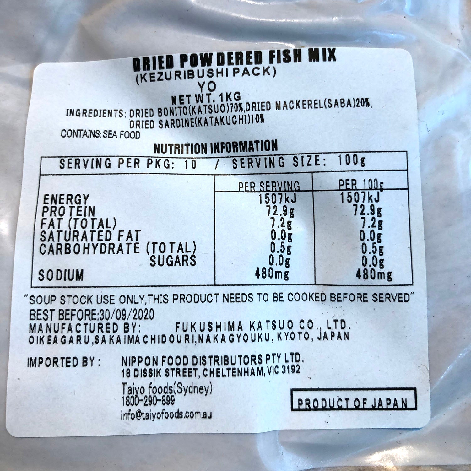 YO DASHI PACK 1kg (10x100g)