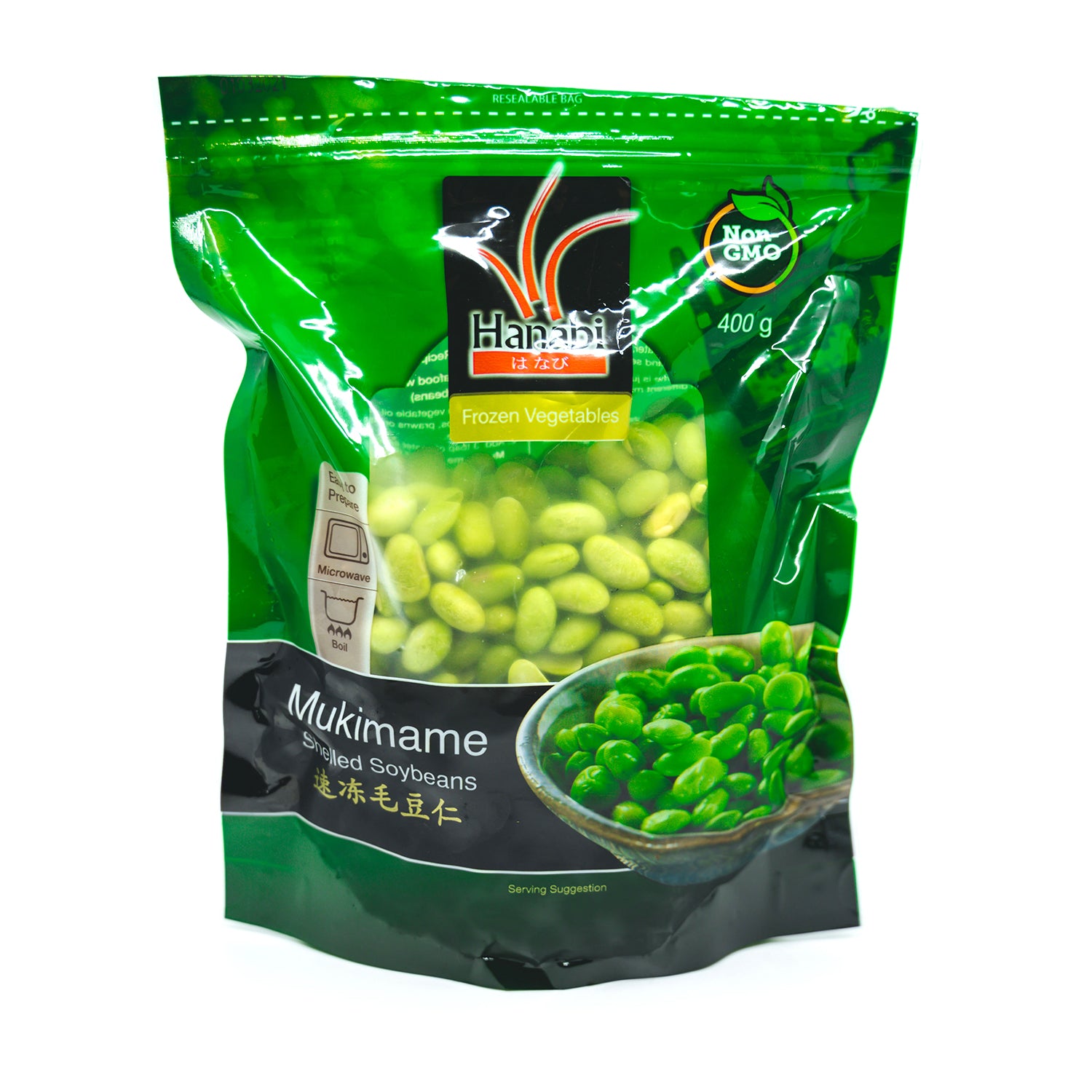 MUKIMAME SHELLED SOY BEAN PODS 400g